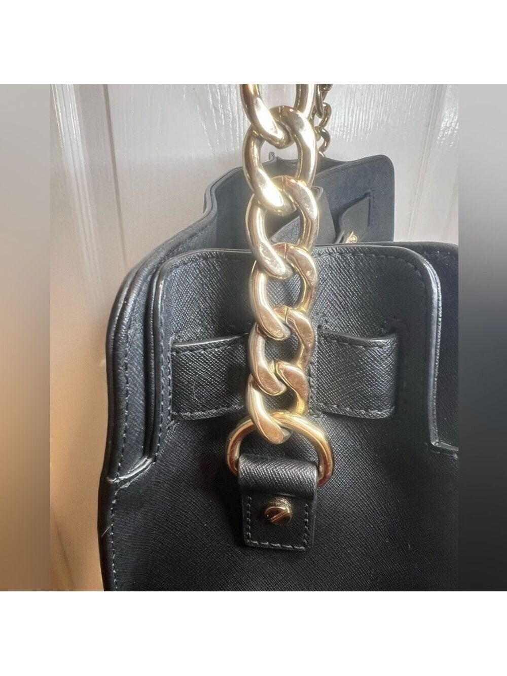 MICHAEL KORS HAMILTON LEATHER SATCHEL - Picture 11 of 15